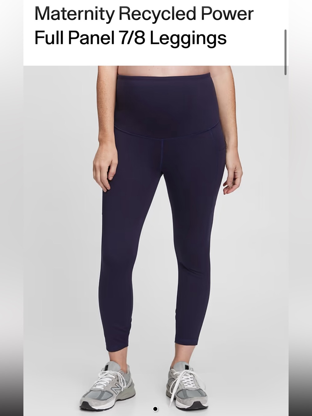 BN Maternity Recycled Power Full Panel 7/8 Leggings